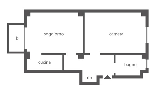 DUE LOCALI CON BALCONE